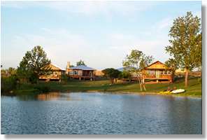 vacation cabins on the waterfront of Lake LBJ